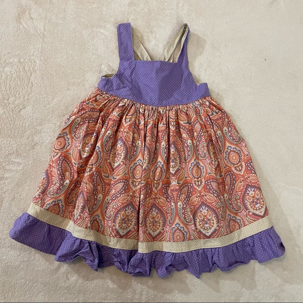 Olive & peony boutique paisley overall dress